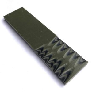 aibote g10 glass fiber knife handle material,set of 2 g-10 slabs scales knives custom diy tools for knife making blank blades(black green) (6.3"x 2.0"x 0.3")
