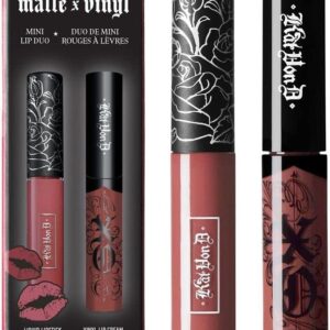 Kat Von D Lolita Mini Lipstick Set Includes Everlasting Liquid Lipstick and XO Vinyl Lip Cream in Lolita