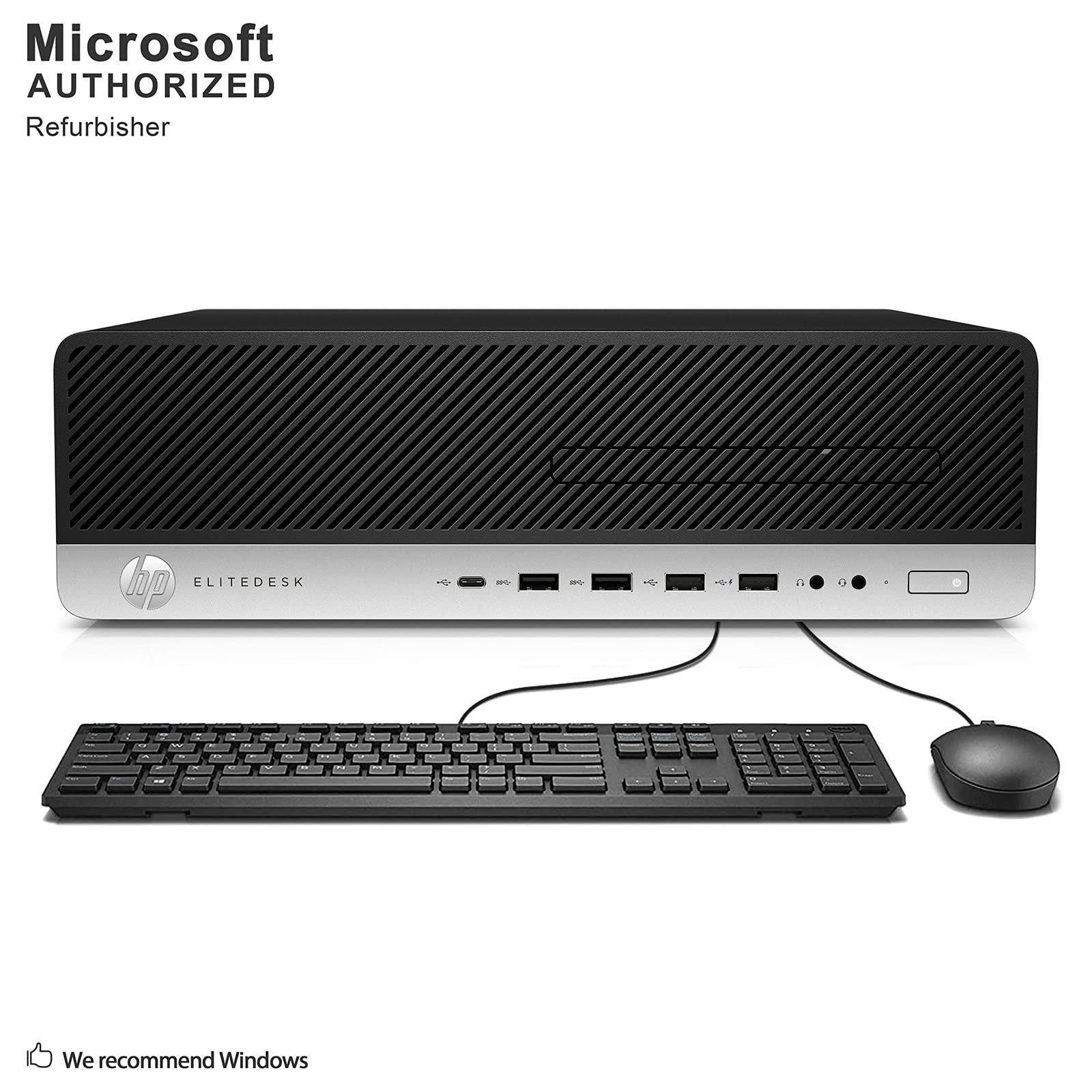 HP EliteDesk 800 G3 Small Form Factor PC, Intel Core Quad i7 6700 up to 4.0 GHz, 16GB DDR4, 3TB, WiFi, BT 4.0, VGA, DP, Win 10 Pro 64-Multi-Language Support English/Spanish/French(Renewed)