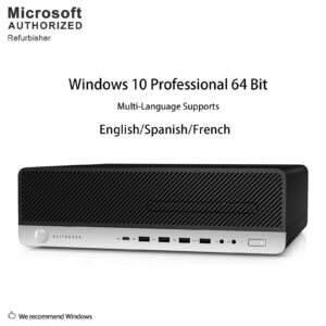 HP EliteDesk 800 G3 Small Form Factor PC, Intel Core Quad i7 6700 up to 4.0 GHz, 16GB DDR4, 3TB, WiFi, BT 4.0, VGA, DP, Win 10 Pro 64-Multi-Language Support English/Spanish/French(Renewed)