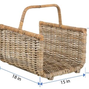 Kobo Fire Log Basket, Gray-Brown