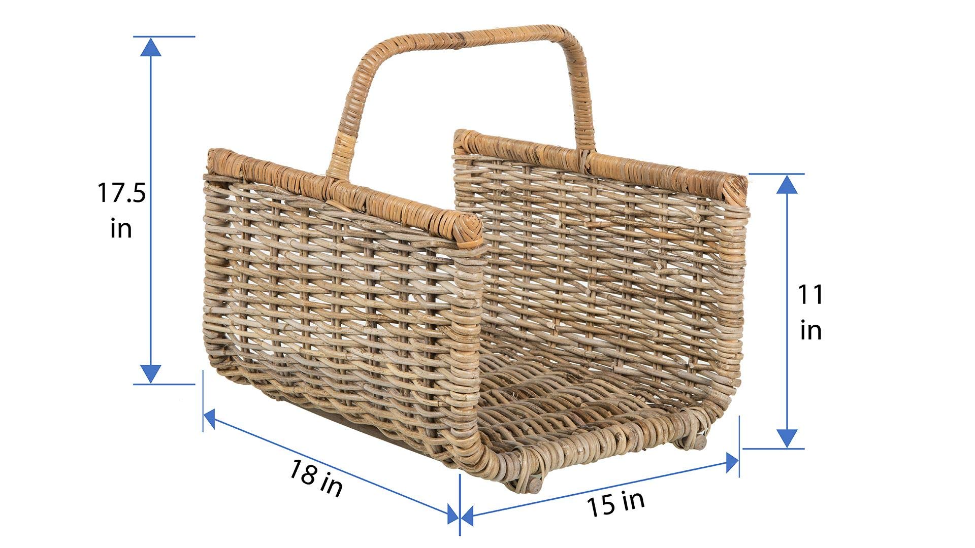 Kobo Fire Log Basket, Gray-Brown