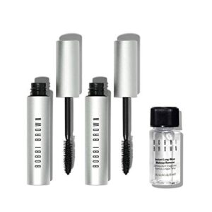 bobbi brown smokey eye mascara duo set two smokey eye mascaras and mini instant longwear makeup remover, 1 count