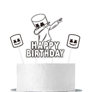 dj mask birthday cake topper for marshmallow