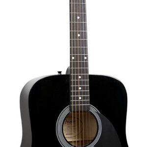 Fender FA-115 Dreadnought Acoustic Guitar Pack, with 2-Year Warranty, Black, with Gig Bag and Accessories