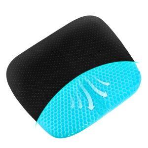 zncmrr gel seat cushion for office chair, soft honeycomb egg seat cushion with non-slip cover for sciatica and tailbone pain relief, perfect for wheelchair, car, desk chair