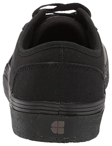 Shoes for Crews Merlin, Men's, Women's, Unisex Slip Resistant Canvas Work Shoes, Water Resistant, Black, Men's 9.5 / Women's 11