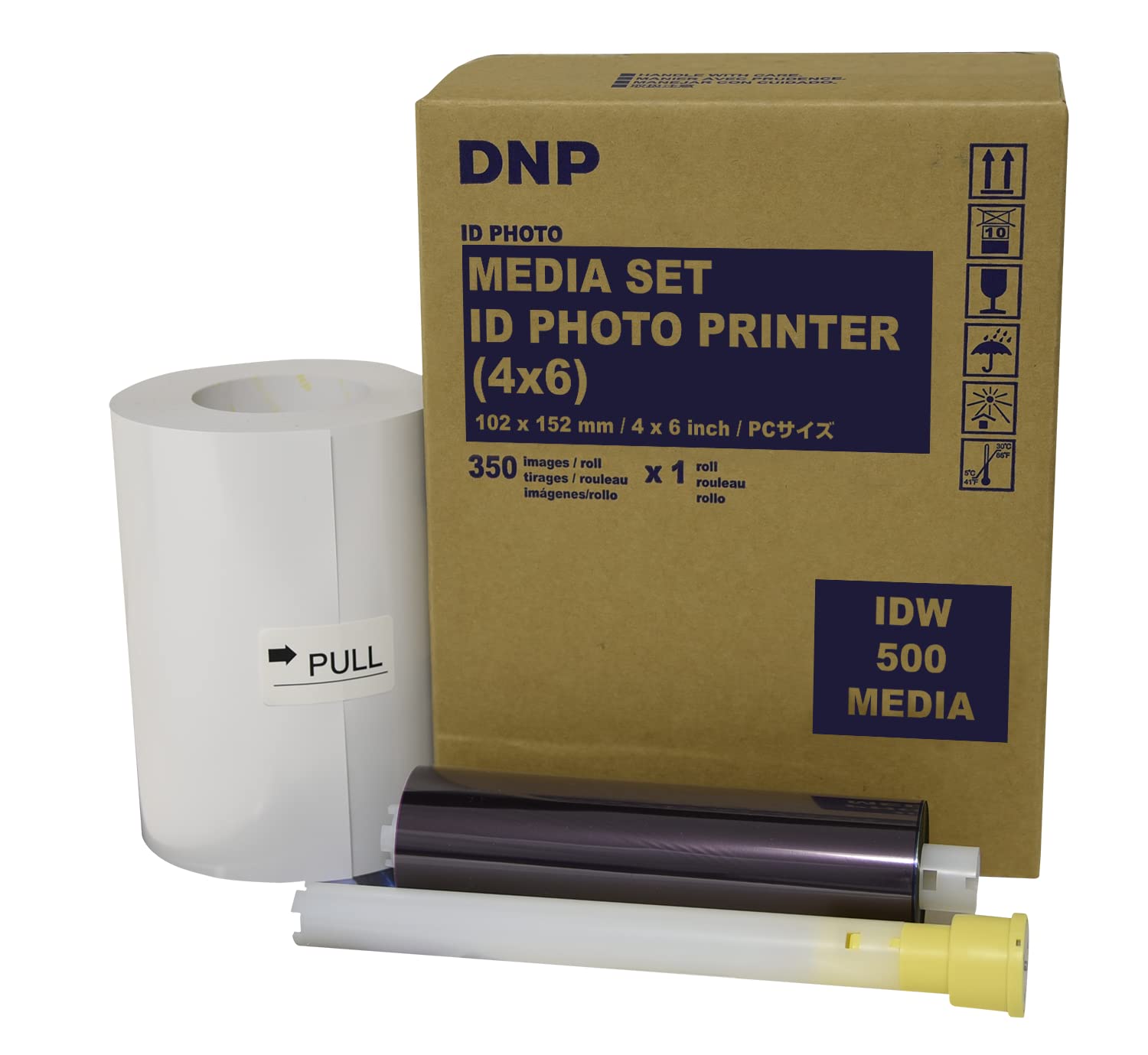 DNP IDW500 Printer Media - 4 x 6/350 prints, bundled with our Professional 2x2 Passport Cutter 50x50