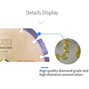 VTXMax VSS 9 inch Dry or Wet Cutting General Purpose Power Saw Segmented Diamond Blades for Concrete Stone Brick Masonry (9")