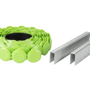 Metabo HPT 18 Gauge Staples And Plastic Caps | 7/16 In. Crown, 7/8-in Leg Length | Electro Galvanized | 2,000 Count | 31102SHPT