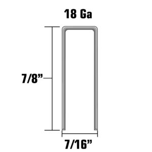 Metabo HPT 18 Gauge Staples And Plastic Caps | 7/16 In. Crown, 7/8-in Leg Length | Electro Galvanized | 2,000 Count | 31102SHPT