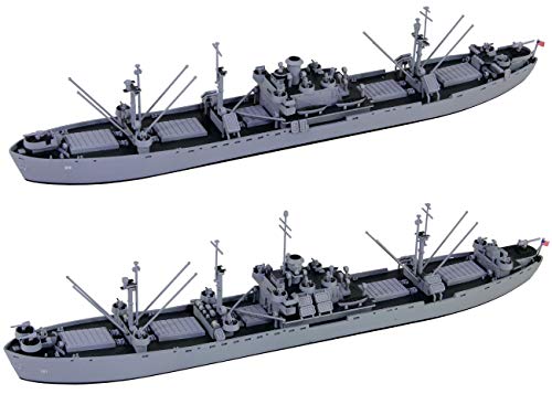 Pit Road ML21 1/700 Skywave Series US Navy Cargo Ship (AK-99 Boot/AK-121 Zabic) Liberty Ship Set of 2 Plastic Model