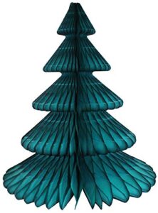 3-pack 17 inch honeycomb tree decoration (teal green)