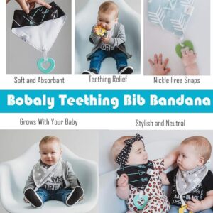 Bobaly, Baby Bibs Teething, Bib Teething, 6 Pack, Baby Bibs for Drooling and Teething, Drool Bibs, Bibs 0-6 Months (Solid Color 6 Pack Set)