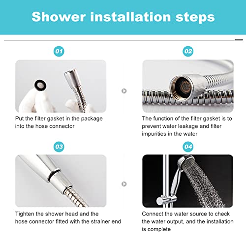 Shower Head, Contemporary LED Color Changing Overhead Rainfall Shower Head Chrome Finish Eco-Friendly Stainless Steel Body