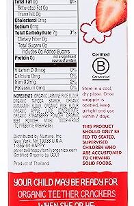 Happy Baby Organic Strawberry & Beet Teether Crackers 12 Count, 1.7 OZ