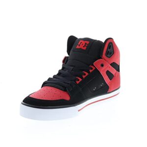 dc mens pure high-top wc skateboard, skate shoe, fiery red/white/black, 11 us