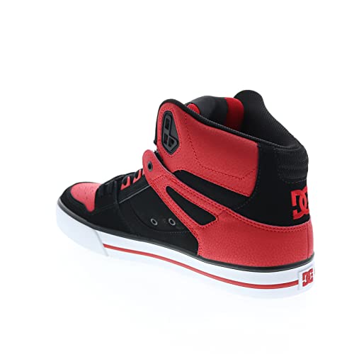 DC mens Pure High-top Wc Skateboard, Skate Shoe, Fiery Red/White/Black, 11 US