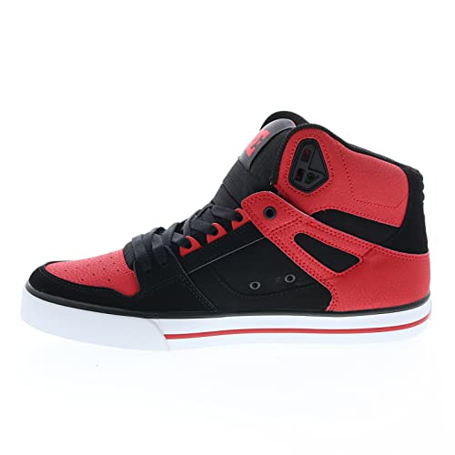 DC mens Pure High-top Wc Skateboard, Skate Shoe, Fiery Red/White/Black, 11 US