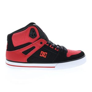 DC mens Pure High-top Wc Skateboard, Skate Shoe, Fiery Red/White/Black, 11 US