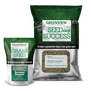 greenview fairway: formula perennial ryegrass grass seed and seeding success bundle - covers 750 sq. ft.