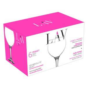 lav Gin and Tonic Glass Set 6-Piece, Clear Balloon Wine Glasses 21.75 Oz for Red Wine and Other Cocktails, Oversize Large Goblets for Spritz and Water