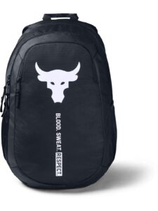 under armour project rock brahma backpack (black/white (001))