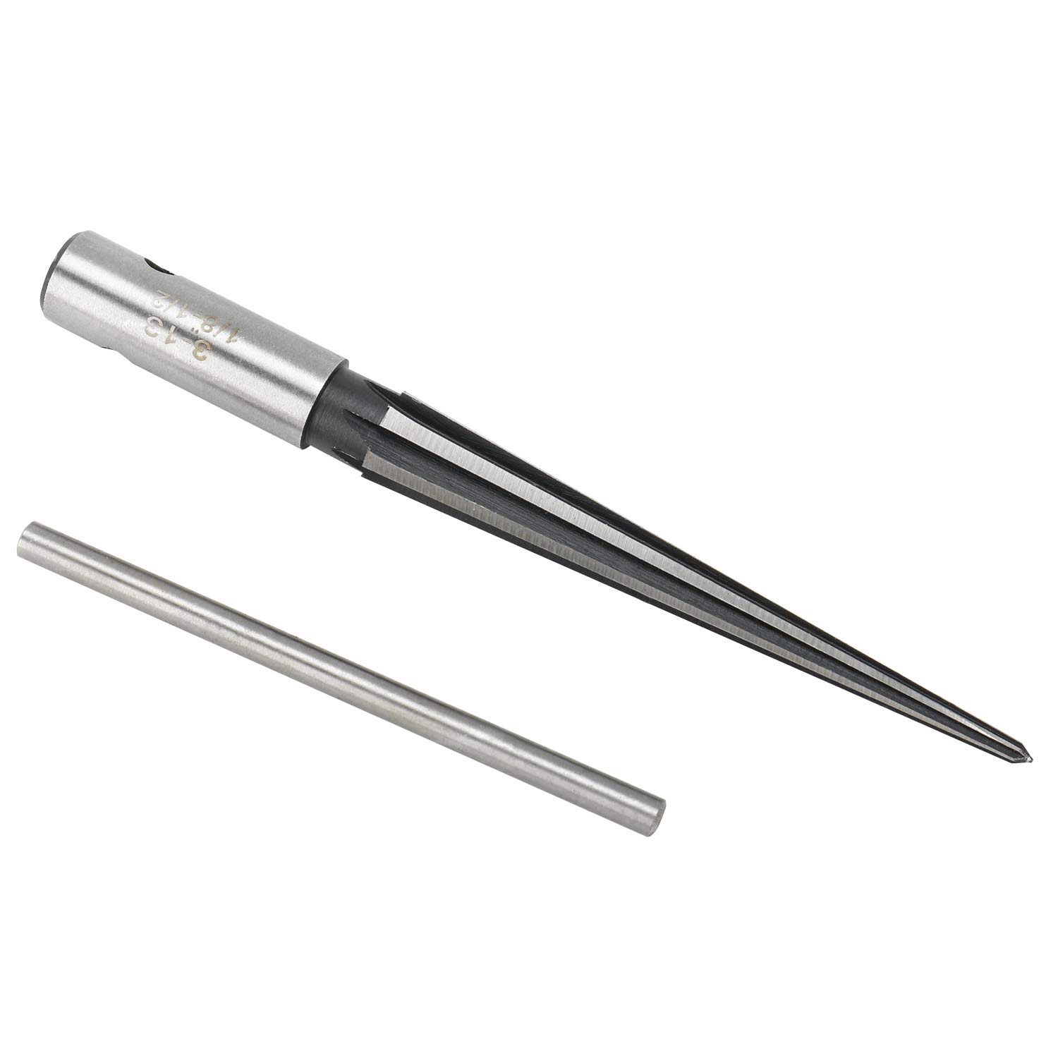 YaeKoo 2 pcs Tapered Reamer T Handle 6 Fluted Chamfer Bridge Pin Hole Hand Held Reamer Sizes 1/8"-1/2" (3-13mm) & 5''-5/8'' (5-16mm) Handle Drilling Tools