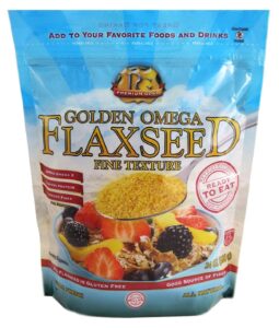 premium gold ground flax seed high fiber food, omega 3, 24 ounce