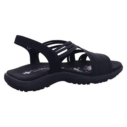 Skechers Women's Reggae Slim-Simply Stretch Sport Sandal, Black, 8