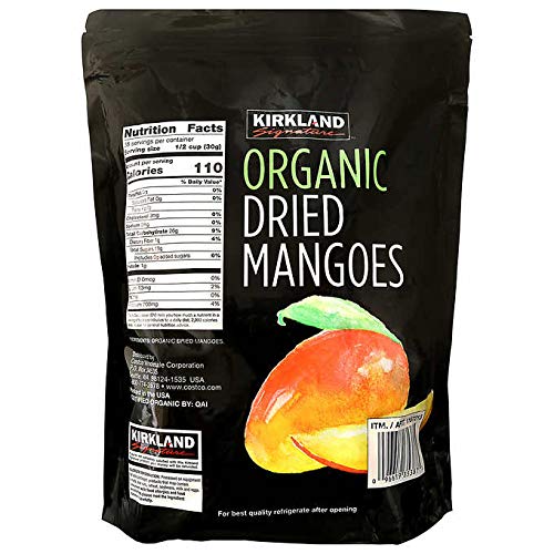 Kirkland Signature Organic Dried Mangoes, 2.5 Pounds (Pack of 2)