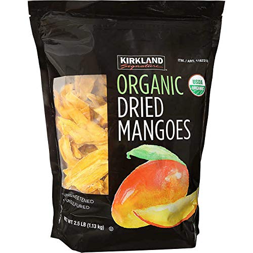 Kirkland Signature Organic Dried Mangoes, 2.5 Pounds (Pack of 2)