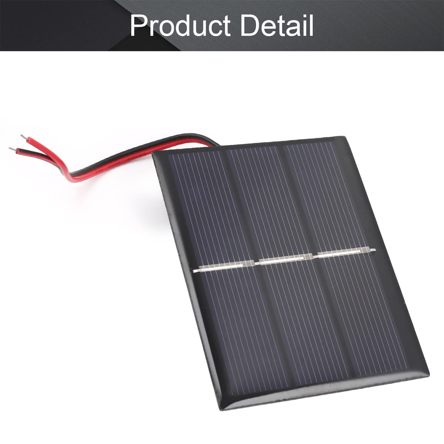 Fielect 1.5V 0.65W Polycrystalline Mini Solar Panel Module DIY for Light Toys Charger 60x80mm 1Pcs