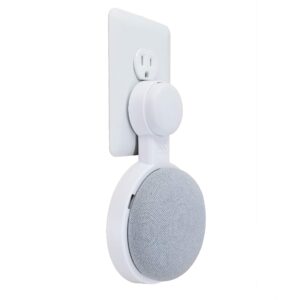 The Mini Genie for Google Nest Mini (2nd Gen) | Multi-Pack Disc. | Lowest Profile | No Ugly Bulk | Vertical or Horizontal | Outlet Wall Mount Hanger Stand (White, 1-Pack)