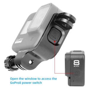 SKYJFFJ 90 Degree Aluminum Vertical Bracket Adapter Elbow Adapter for GoPro Hero 8