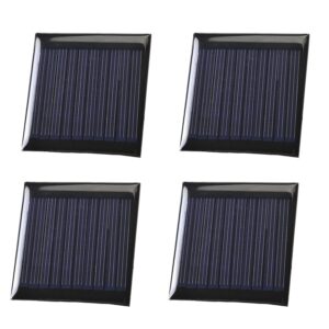 fielect 5pcs 5v 0.25w solar panel polysilicon mini solar cells diy electric toy materials for battery power led 50x50mm