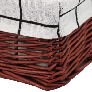 Wicker Storage Basket, Rectangular Storage Basket，Natural and Decorative, Arts and Crafts. (Brown)