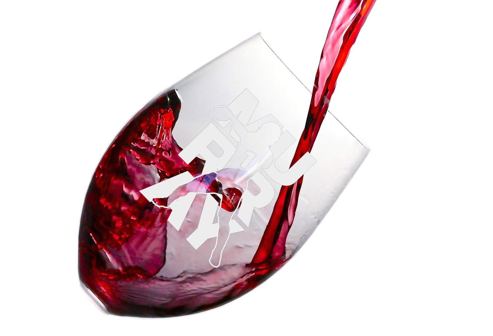 Hat Shark Football Sports Athletic Player - Laser Engraved Stemless Wine Glasses (Brady #12)