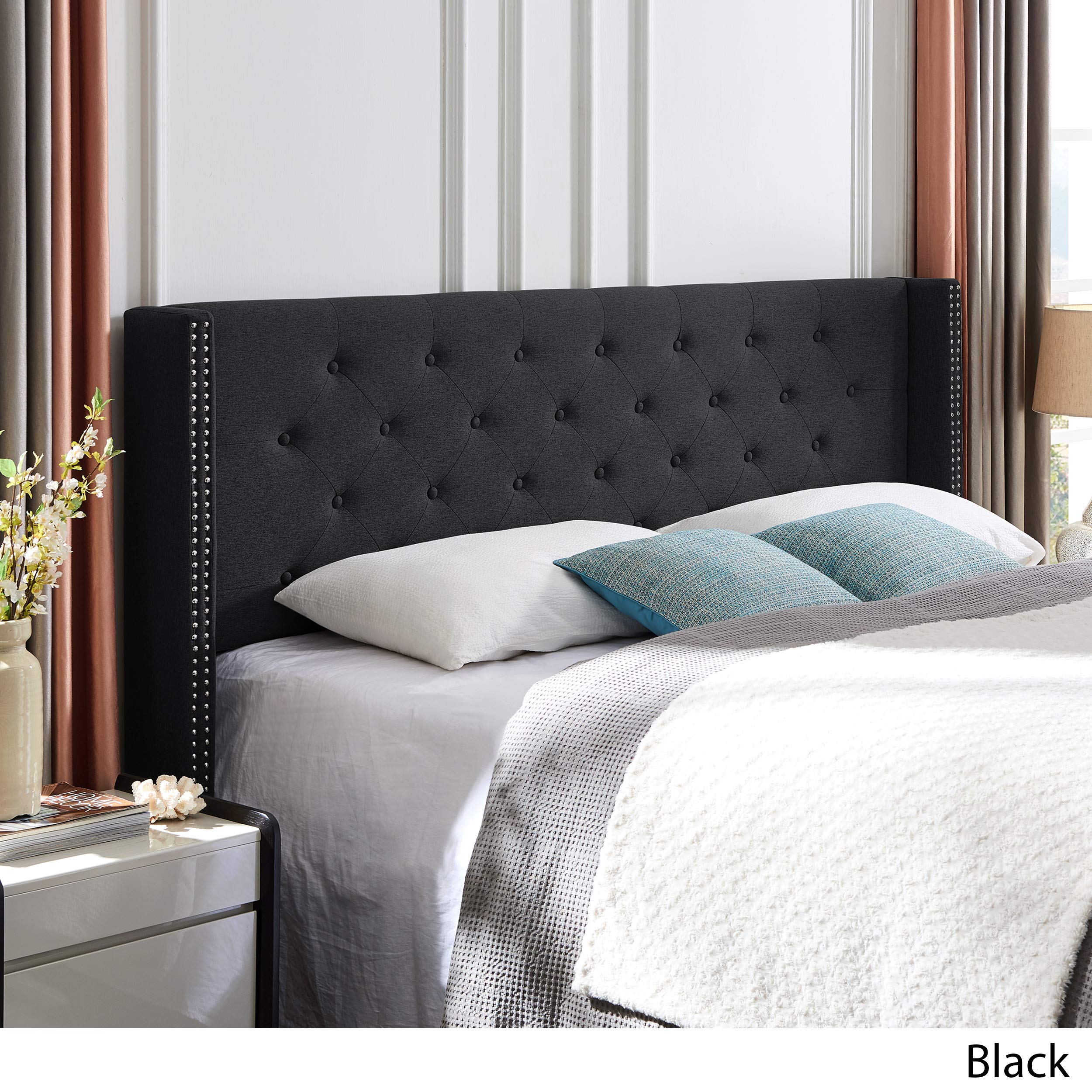 Christopher Knight Home Meroy Upholstered King Headboard, Black