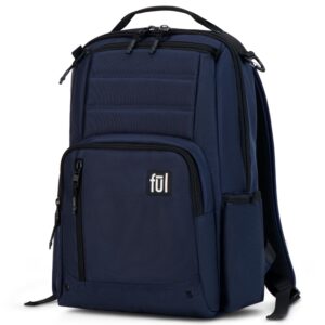 ful tactics collection 15 inch laptop backpack, phantom padded computer bag for commute or travel, navy