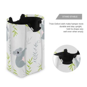 Collapsible Laundry Basket Cute Koala Animal Bear Laundry Hamper Large Cloth Hamper Laundry Organizer Holder with Handle