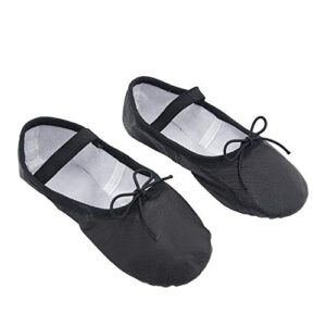dance basix leather ballet shoe for women black