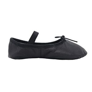 Dance Basix Leather Ballet Shoe for Women Black