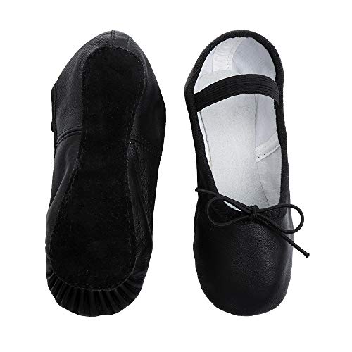 Dance Basix Leather Ballet Shoe for Women Black