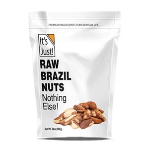 it's just - raw brazil nuts, 2lb (32oz), unsalted, non-gmo, keto friendly, vegan, no ppo, large, premium, freshly packaged in usa (32 ounces)