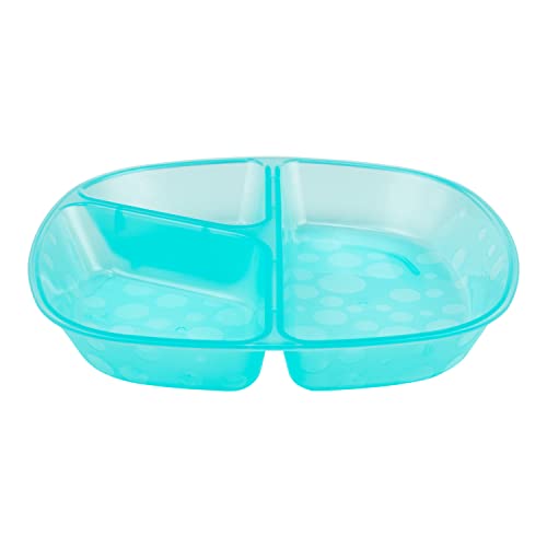 Dr. Brown’s Divided Plate for Baby and Toddler Feeding, Stackable Kids Dish Set, Dishwasher Safe 3 Pack, BPA Free, 4m+