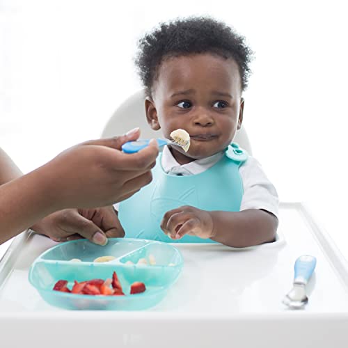 Dr. Brown’s Divided Plate for Baby and Toddler Feeding, Stackable Kids Dish Set, Dishwasher Safe 3 Pack, BPA Free, 4m+