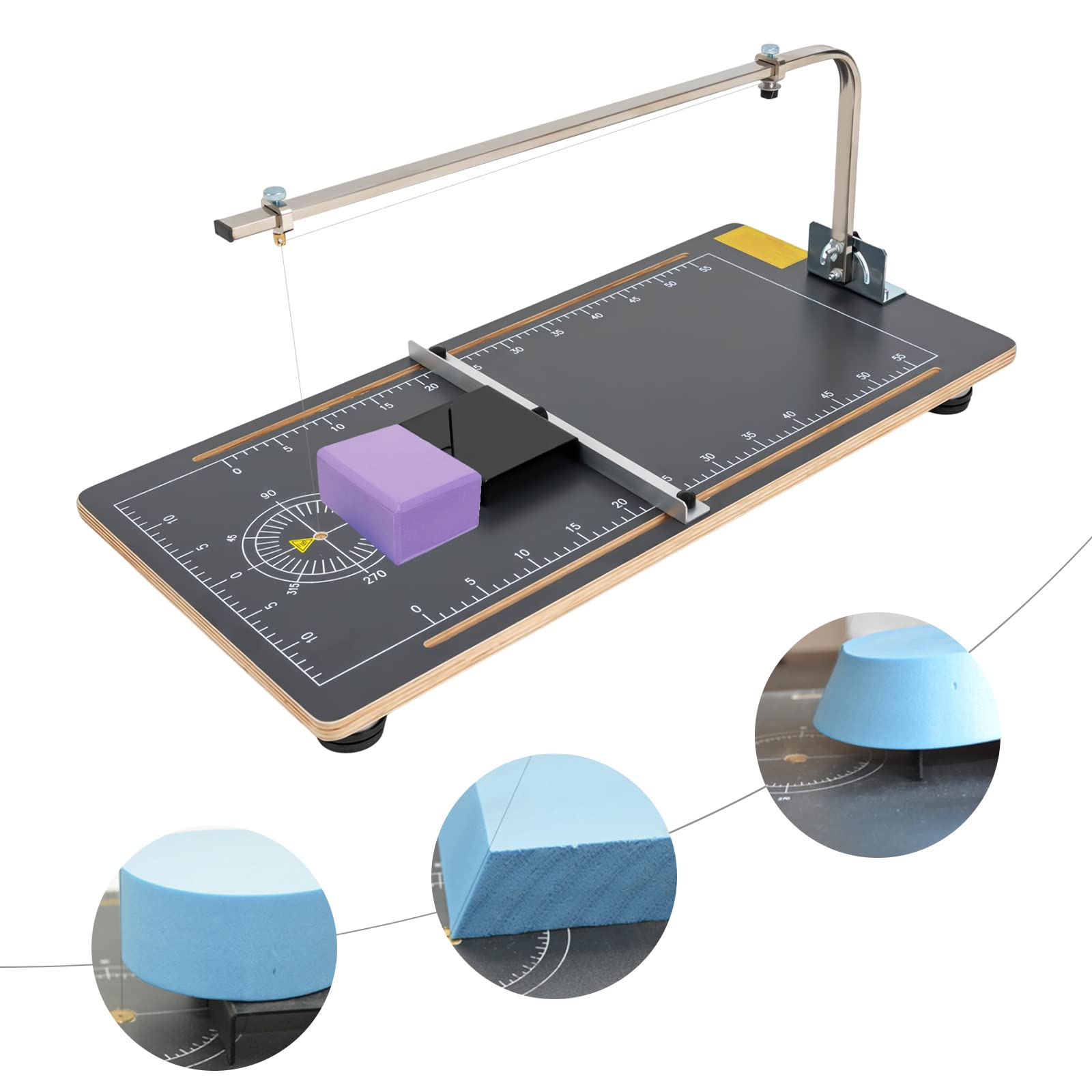 VPABES Desktop Hot Wire Foam Cutting Machine 110V Board Wax Wire Foam Styrofoam Cutter Machine Working Stand Table Tool