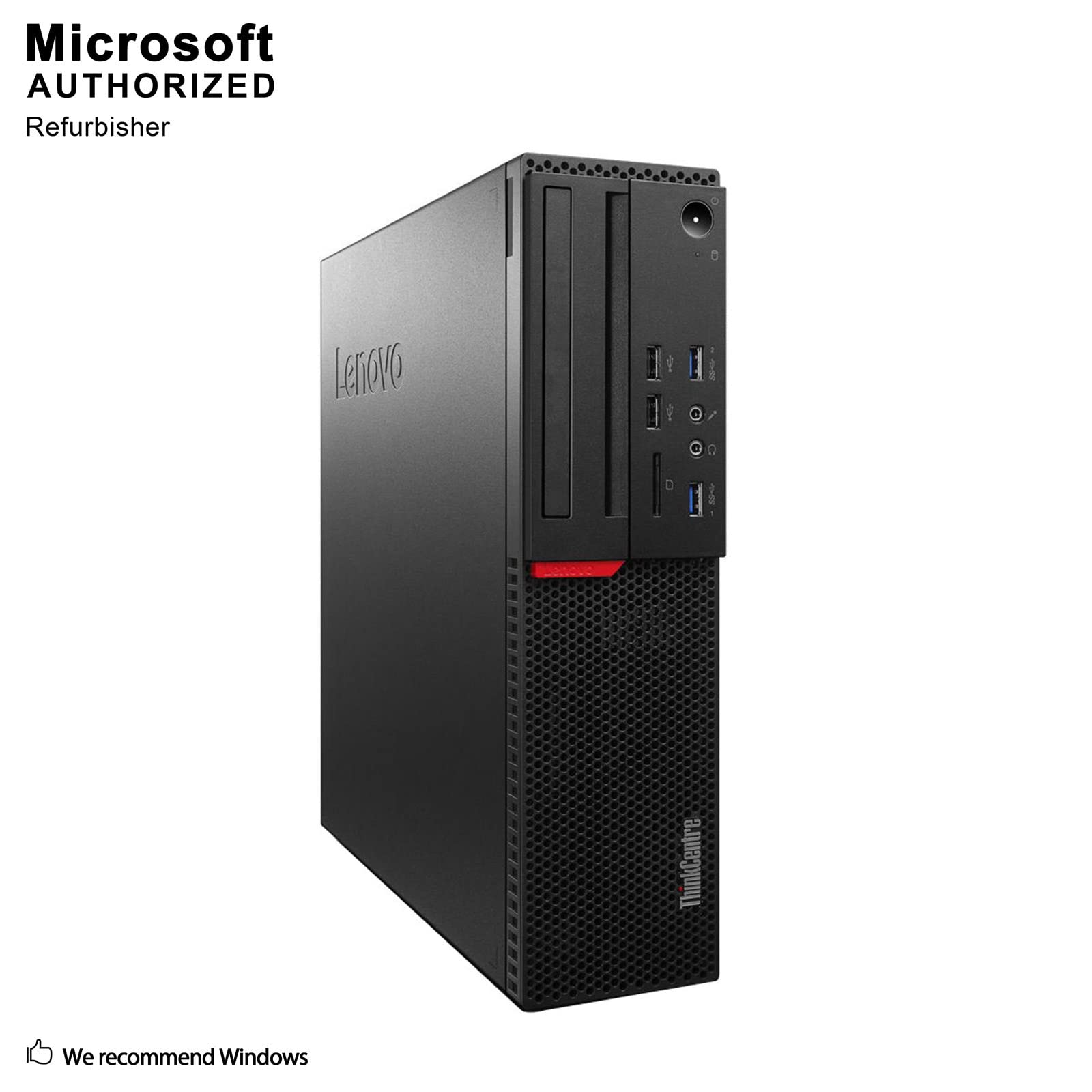 Lenovo ThinkCentre M800 Small Form Factor PC, Intel Quad Core i5 6500 up to 3.6GHz, 16G DDR4, 240G SSD + 2T HDD, WiFi, BT 4.0, Win 10 Pro 64-Multi-Language Support English/Spanish/French(Renewed)