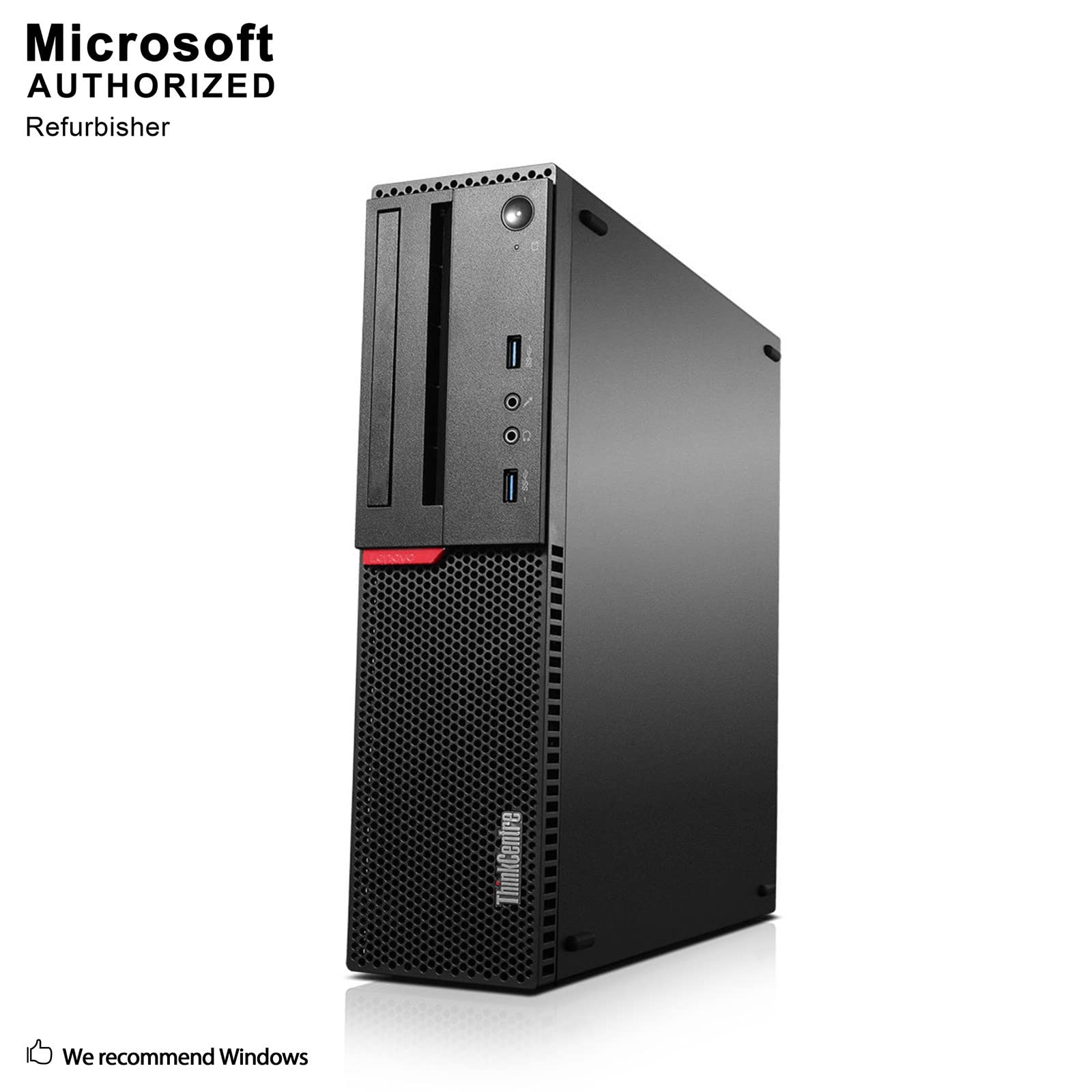 Lenovo ThinkCentre M800 Small Form Factor PC, Intel Quad Core i5 6500 up to 3.6GHz, 16G DDR4, 240G SSD + 2T HDD, WiFi, BT 4.0, Win 10 Pro 64-Multi-Language Support English/Spanish/French(Renewed)